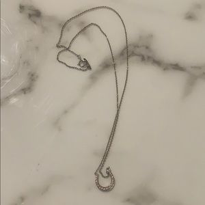 Diamond horseshoe necklace